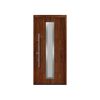 Alu-Stahlhaustür 'ISOPRO Secur IPS 020S' eichefarben dunkel links 110 x 210 cm