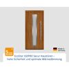 Alu-Stahlhaustür 'ISOPRO Secur IPS 410S' Golden Oak rechts 110 x 210 cm