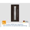 Alu-Stahlhaustür 'ISOPRO Secur IPS 020S' Night Oak rechts 110 x 210 cm