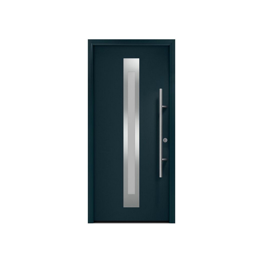 Alu-Stahlhaustür 'ISOPRO Secur IPS 770S' anthrazitgrau rechts 110 x 210 cm