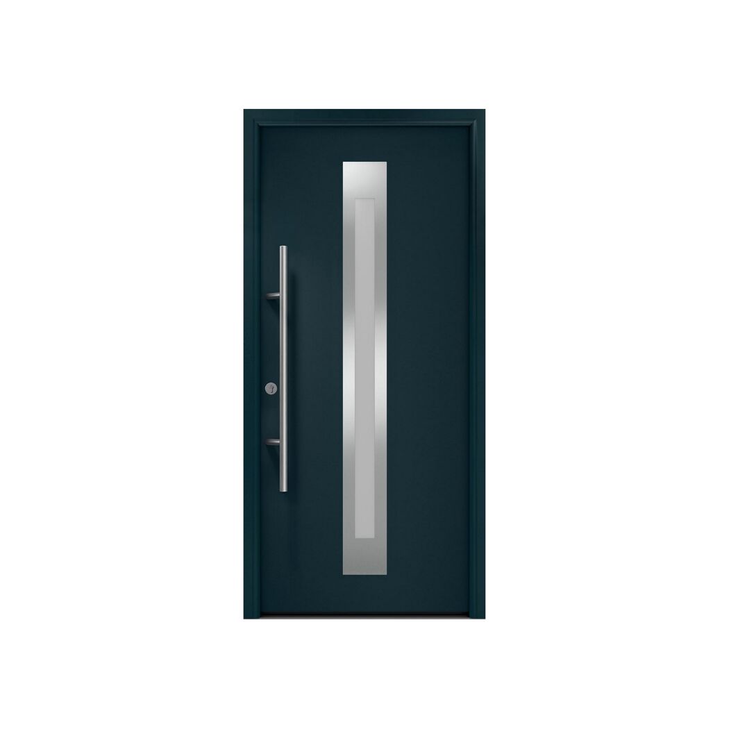 Alu-Stahlhaustür 'ISOPRO Secur IPS 770S' anthrazitgrau links 110 x 210 cm