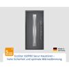 Alu-Stahlhaustür 'ISOPRO Secur IPS 770S' anthrazit metallic rechts 110 x 210 cm