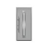 Alu-Stahlhaustür 'ISOPRO Secur IPS 770S' ral 9006 weißaluminium links 110 x 210 cm