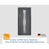 Alu-Stahlhaustür 'ISOPRO Secur IPS 770S' anthrazit metallic links 110 x 210 cm