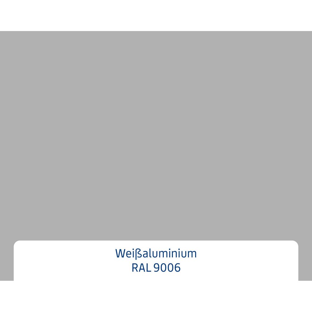 Alu-Stahlhaustür 'ISOPRO Secur IPS 780S' ral 9006 weißaluminium links 110 x 210 cm