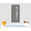 Alu-Stahlhaustür 'ISOPRO Secur IPS 770S' graualuminium rechts 110 x 210 cm