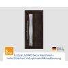 Alu-Stahlhaustür 'ISOPRO Secur IPS 770S' Night Oak links 110 x 210 cm