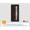 Alu-Stahlhaustür 'ISOPRO Secur IPS 770S' Night Oak rechts 110 x 210 cm