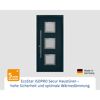 Alu-Stahlhaustür 'ISOPRO Secur IPS 770S' anthrazitgrau links 110 x 210 cm
