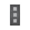 Alu-Stahlhaustür 'ISOPRO Secur IPS 810S' anthrazit metallic links 110 x 210 cm
