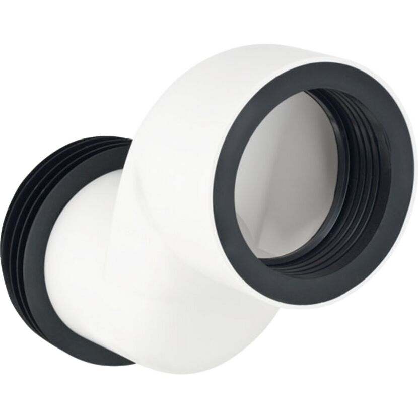 Anschlussstutzen-Set für Wand-WC weiß etagiert 7 cm