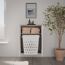 Midischrank 'B.Style' 60,2 x 82,6 x 32 cm Nature Oak, weiß mit Wäschekorb