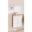 Midischrank 'B.Style' 60,2 x 82,6 x 32 cm Nature Oak, weiß mit Wäschekorb