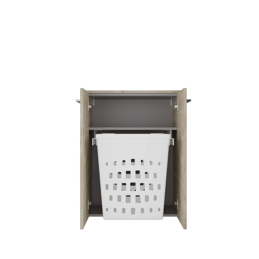 Midischrank 'B.Style' 60,2 x 82,6 x 32 cm Nature Oak mit Wäschekorb