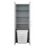 Hochschrank 'verona' 60 x 162 x 31,8 cm weiß mit Wäschekorb