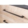 Schwarze Griffleiste 305 mm an Holzschublade