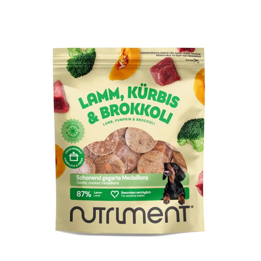 Hundenassfutter 'Frischemenü Medaillons' Lamm 800 g