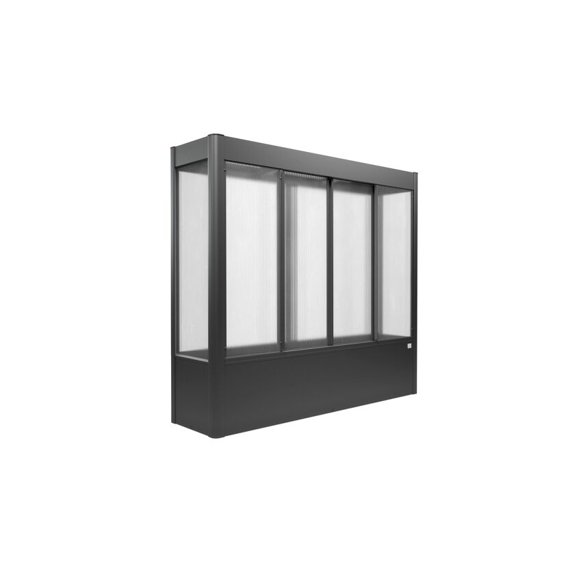 Gewächshaus 'Florentina' 2 x 0,5 m mini dunkelgrau-metallic