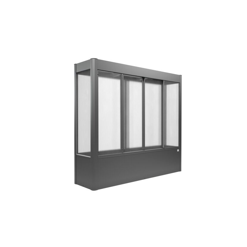 Gewächshaus 'Florentina' 2 x 0,5 m mini quarzgrau-metallic