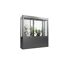 Gewächshaus 'Florentina' 2 x 0,5 m mini quarzgrau-metallic