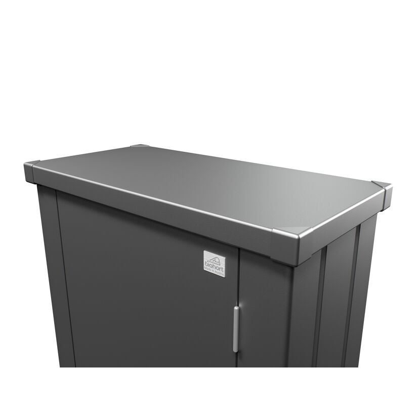 Terrassenschrank 'Julia' S high 77,7 x 180,9 x 40,9 cm dunkelgrau-metallic