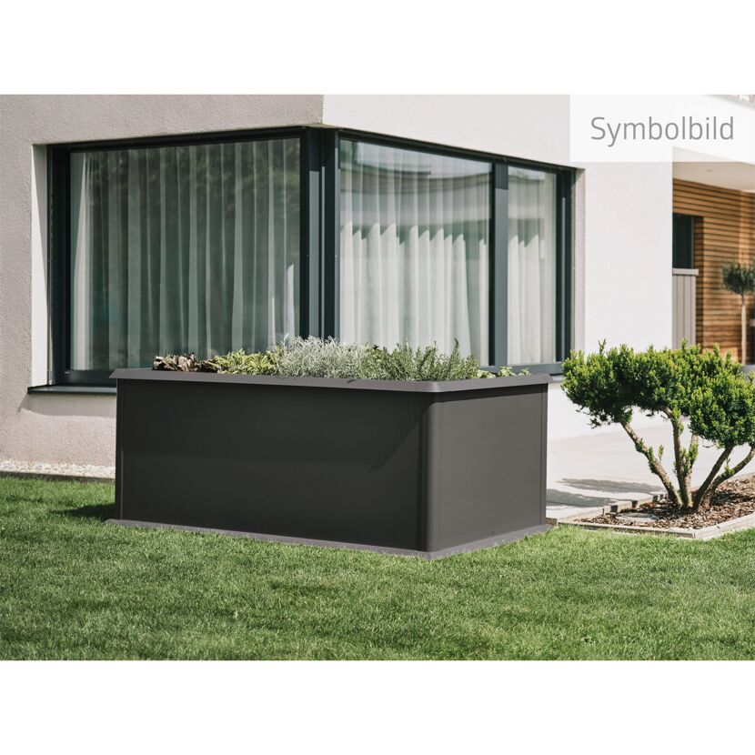 Hochbeet 'HochBeet' midi 2 x 1 m dunkelgrau-metallic