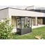 Gewächshaus 'Florentina' 2 x 0,5 m midi dunkelgrau-metallic