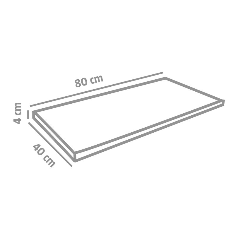 Terrassenplatte 'Mesafino' basaltfarben 80 x 40 x 4 cm