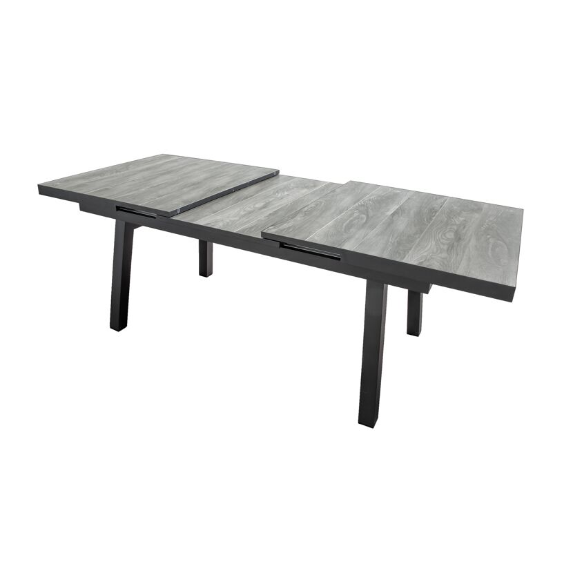 Gartentisch 'Sydney' ausziehbar Aluminium/Keramik 100 x 76 x 162/212 cm