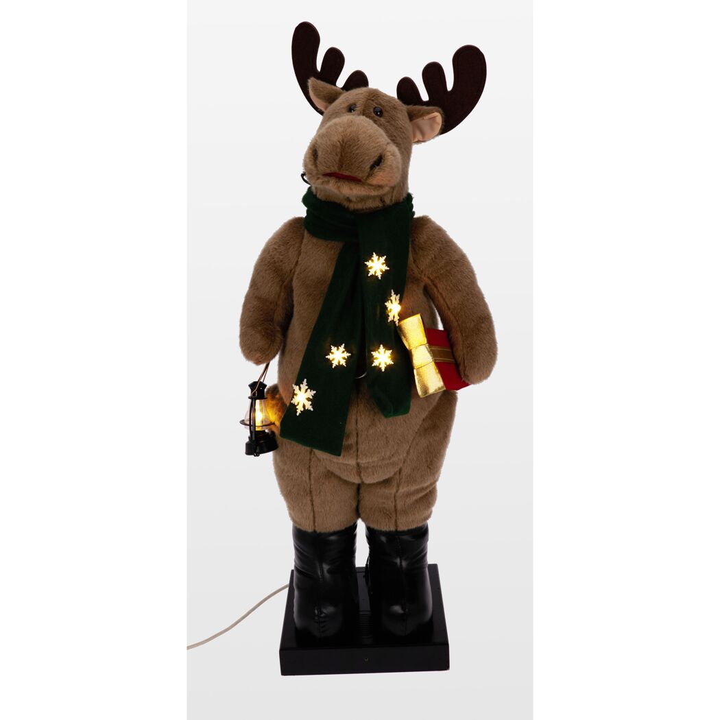 LED-Dekofigur Elch mit Sound und Bewegung 110 cm