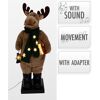 LED-Dekofigur Elch mit Sound und Bewegung 110 cm