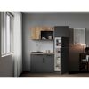 Küchenzeile 'Oliver' mit E-Geräten eichefarben/grau 160 cm