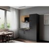 Küchenzeile 'Oliver' mit E-Geräten eichefarben/grau 160 cm