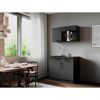 Küchenzeile 'Oliver' mit E-Geräten grau 100 cm