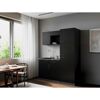 Küchenzeile 'Oliver' mit E-Geräten schwarz/grau 160 cm