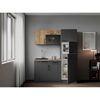 Küchenzeile 'Oliver' mit E-Geräten eichefarben/grau 160 cm