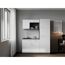Küchenzeile 'Oliver' mit E-Geräten weiß/grau 160 cm