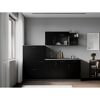 Küchenzeile 'Oliver' mit E-Geräten schwarz/grau 235 cm