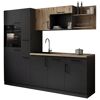 Küchenzeile 'Oliver' mit E-Geräten eichefarben/grau 235 cm