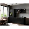 Küchenzeile 'Oliver' mit E-Geräten schwarz/grau 235 cm