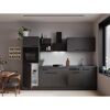 Küchenzeile 'Oliver' mit E-Geräten grau 280 cm
