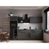Küchenzeile 'Oliver' mit E-Geräten grau 280 cm