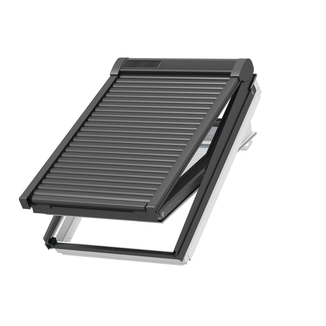 Solar-Rollladen 'SSL SK06' 114 x 118 cm inkl. Funkwandschalter