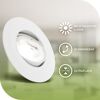 LED-Einbauleuchte 'Kulana' Ø 9 x 2,4 cm neutralweiß 6 W 1080 lm