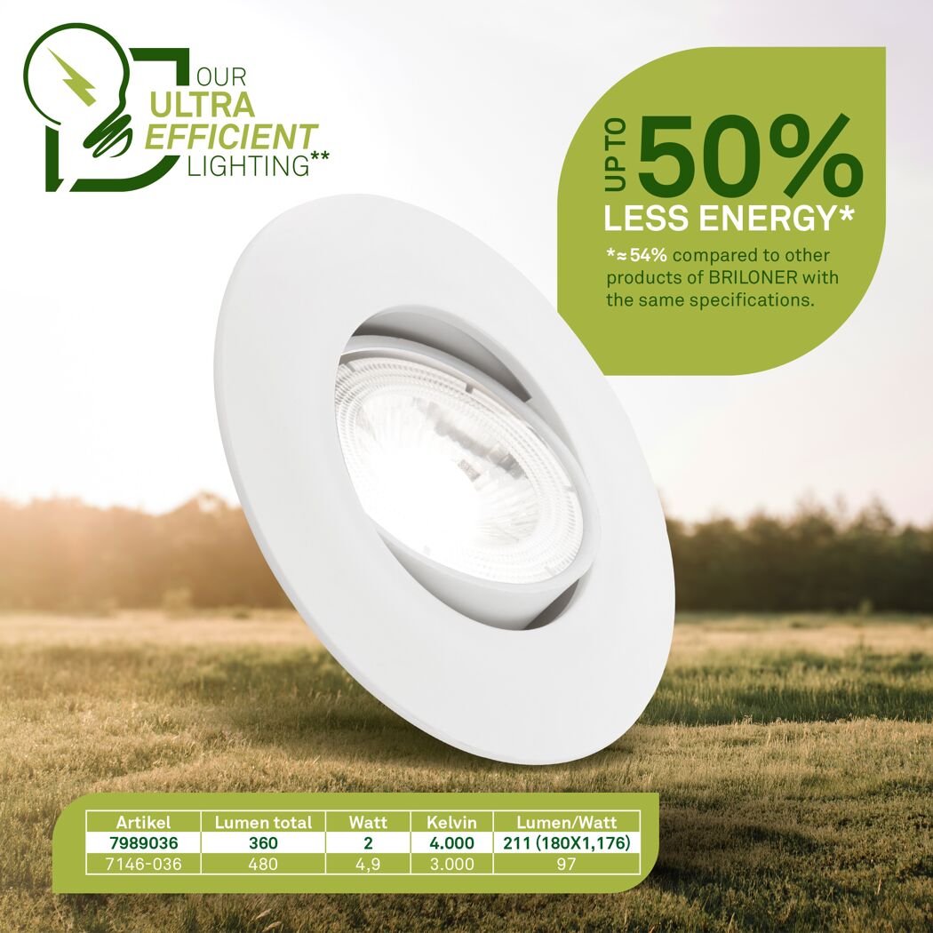 LED-Einbauleuchte 'Kulana' Ø 9 x 2,4 cm neutralweiß 6 W 1080 lm