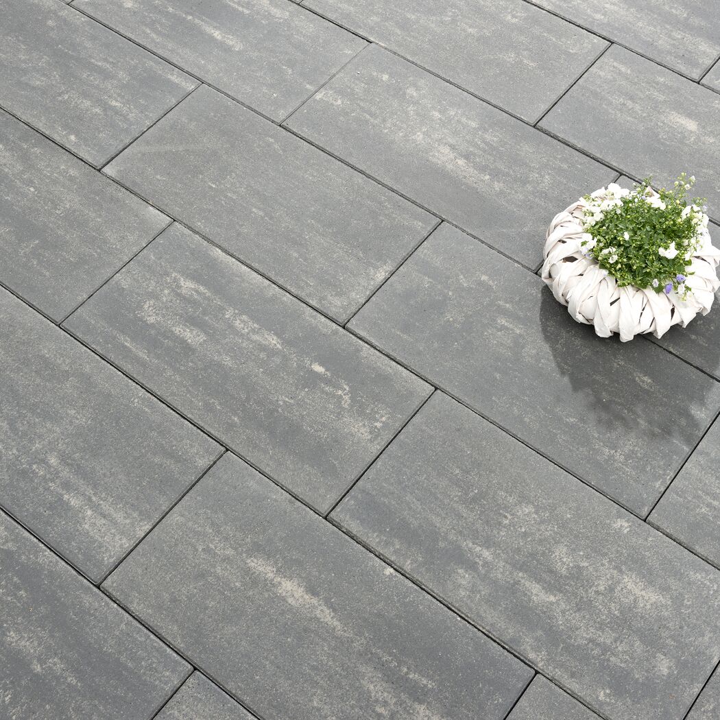 Terrassenplatte 'T-Court Long' quarzitfarben 60 x 30 x 5 cm