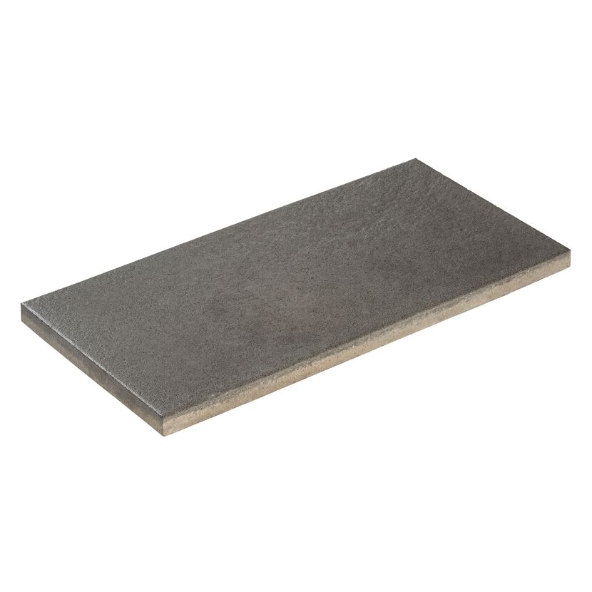 Terrassenplatte 'T-Court Noble' basaltfarben 80 x 40 x 4 cm