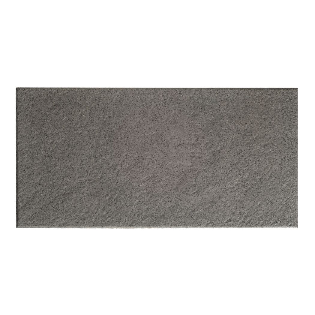 Terrassenplatte 'T-Court Noble' basaltfarben 80 x 40 x 4 cm