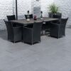 Terrassenplatte 'T-Court Noble' basaltfarben 80 x 40 x 4 cm