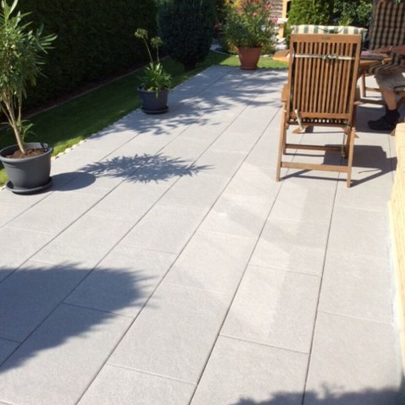 Terrassenplatte 'T-Court Noble' quarzitfarben 60 x 40 x 4 cm